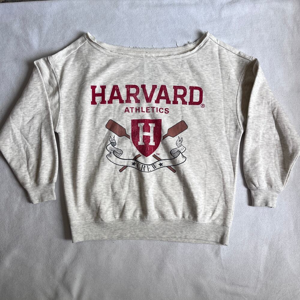 Harvard Crew Off the Shoulder Sweatshirt Women's Size M
